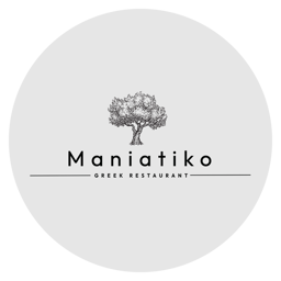 Maniatiko Greek Restaurant logo.